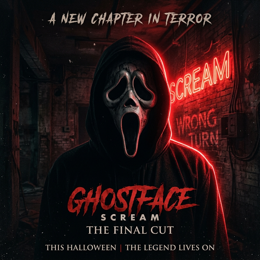 Ghostface Movie Legacy and The Final Cut Spooky Poster Art